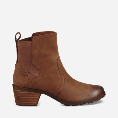 Dámské Chelsea Boots Teva Anaya WP Hnědé - CZ719561